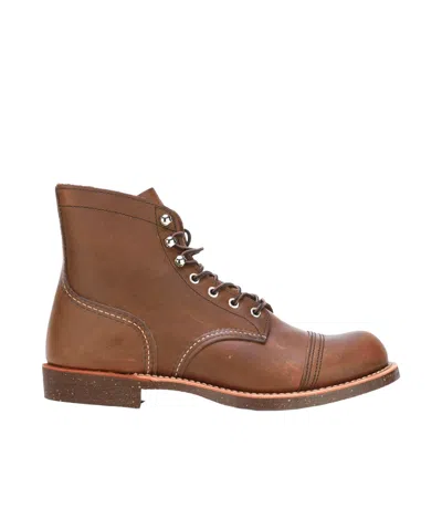Red Wing Shoes Lacing Short Boots In Brown