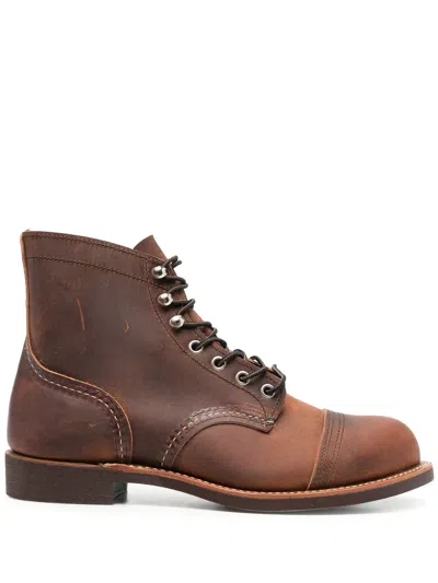 Red Wing Shoes Leather Lace-up Boots In Leather Brown