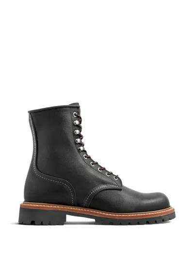 Red Wing Shoes Logger 4501 Leather Lace-up Boots In Black