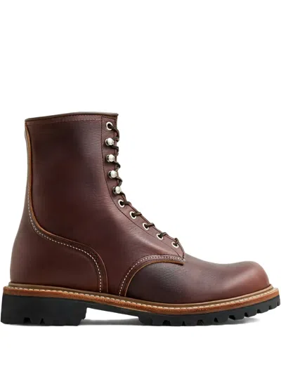 Red Wing Shoes Logger Leather Boots In Brown