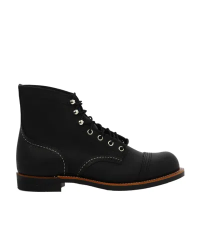 Red Wing Shoes Logo Logo Short Boots In Black