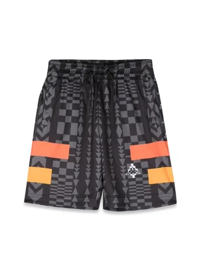 Red Wing Shoes Marcelo Burlon County Of Milan Kappa Soccer Shorts In Black