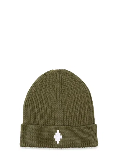 Red Wing Shoes Marcelo Burlon County Of Milan Logo Cross Beanie In Green