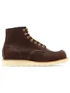 Red Wing Shoes Stylish Ankle Length Flat Sole Boots In Brown