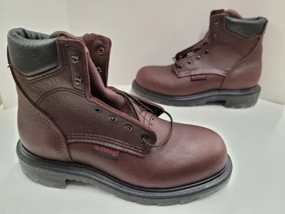 Pre-owned Red Wing Shoes Mens Red Wing Soft Toe Electrical Hazard Resistant Leather Boots 606 Made In Usa In Brown