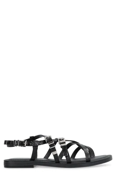 Red Wing Shoes Michael Michael Kors Darrington Leather Sandals In Black