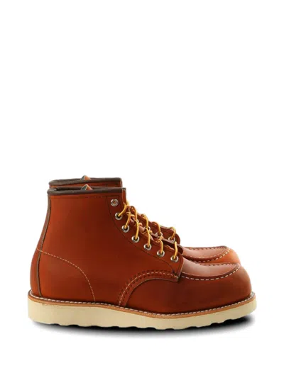 Red Wing Shoes Classic Moc Ankle Boots For Men In Brown