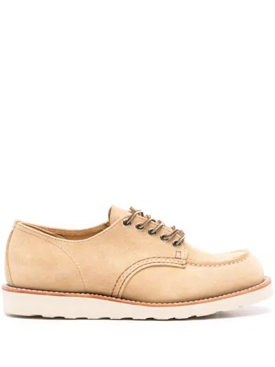 Red Wing Shoes Moc Oxford Leather Brogues In Beige