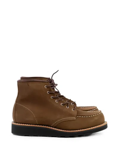 Red Wing Shoes Moc Toe Ankle Boots In Brown
