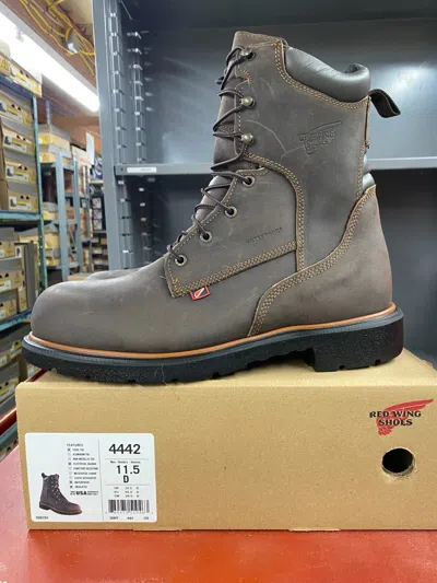 Pre-owned Red Wing Shoes Red Wing - 4442 Dynaforce - Steel Toe / Eh / Wp / Insulated - Made In The Usa In Brown
