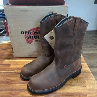 Pre-owned Red Wing Shoes Red Wing - Style 1172 12 D Dynaforce® Men's Waterproof Soft Toe Pull-on Boot In Brown