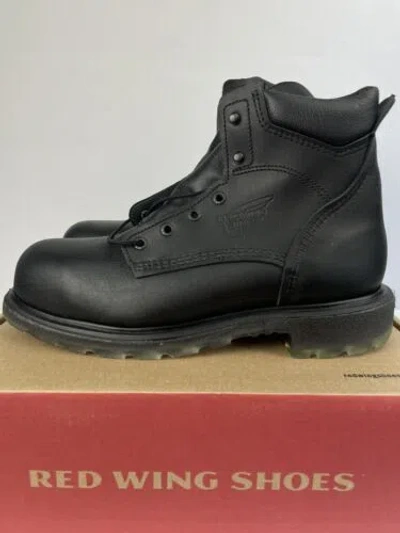 Pre-owned Red Wing Shoes Red Wing 3507 Supersole 2.0 6” Csa Safety Toe Black Leather Boots - Mult. Sizes