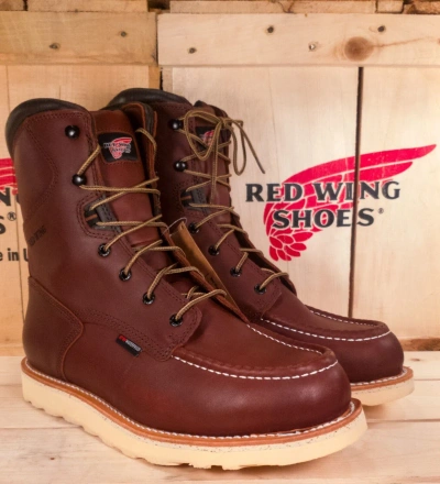 Pre-owned Red Wing Shoes Red Wing 411 Waterproof Boots (soft Toe) In Brown