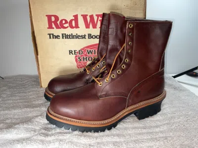 Pre-owned Red Wing Shoes Red Wing 4418 Leather Logger Steel Toe Work And Safety Boots Multiple Sizes In Brown