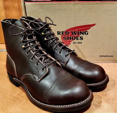 Pre-owned Red Wing Shoes Red Wing 4606 Ebony Iron Rangers Size 8.5d In Brown