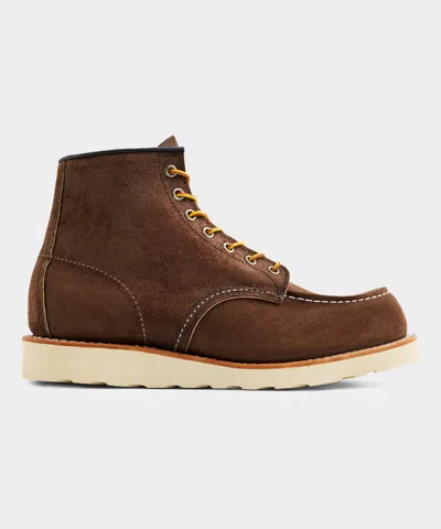Red Wing Shoes Red Wing 6-in Classic Suede Moc Boot In Chocolate In Burgundy