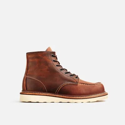 Red Wing Shoes Red Wing Classic 1907 Men's Copper Rough & Tougs Leather Moc Toe 6" Boots In Brown