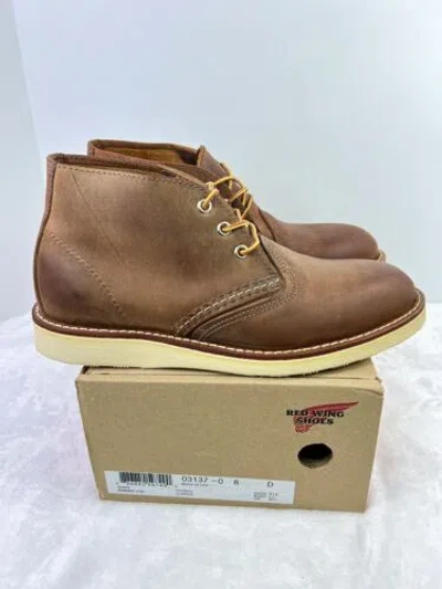 Pre-owned Red Wing Shoes Red Wing Heritage 3137 Chukka Boots Mens 8 D Copper Rough Tough Leather Usa In Brown, Copper