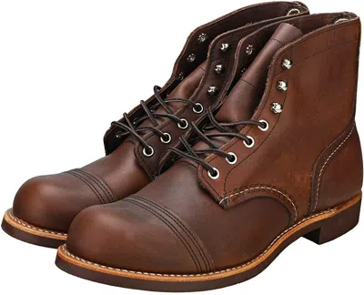 Pre-owned Red Wing Shoes Red Wing Heritage Classic 6" Iron Ranger Boot 8111 Amber Made In Usa 2e & D In Orange