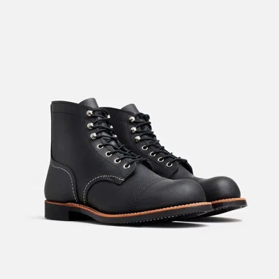 Red Wing Shoes Red Wing Iron Ranger 8084 Men's Black Leather Toe Cap Comfort 6-inch Ankle Boots