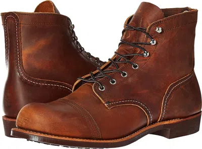 Pre-owned Red Wing Shoes Red Wing Iron Ranger Copper Rough & Tough Leather Men D & 2e Width 8085 In Brown
