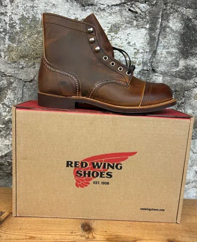 Pre-owned Red Wing Shoes Red Wing Iron Ranger Men's 6-inch Boot In Copper Rough & Tough Leather 8085 In Brown