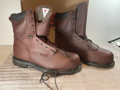 Pre-owned Red Wing Shoes Red Wing Men's 2412 Insulated Waterproof Safety Steel Toe Boots Multiple Sizes In Brown