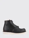 Red Wing Calf Leather Ankle Boots With Rounded Toe And Sturdy Sole In Black