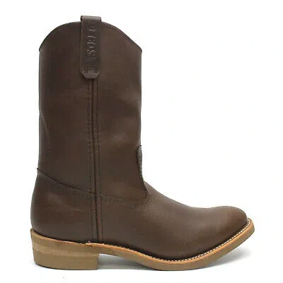 Pre-owned Red Wing Shoes Red Wing Mens Boots Pecos Soft Toe Pull On Full Grain Leather In Brown Boomer