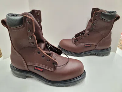 Pre-owned Red Wing Shoes Red Wing Steel Toe Electrical Hazard Resistant Leather Boots 2408 Made In Usa In Brown