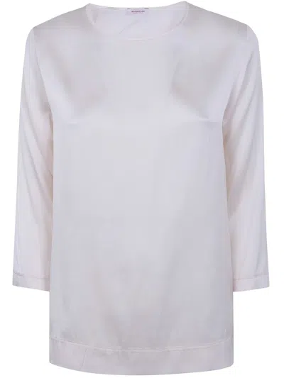 Red Wing Shoes Rosso Puro 3/4 Sleeve Silk Blouse In Purple