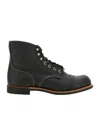 Red Wing Shoes Lace-up Ankle Boots Contrast Stitching In Black