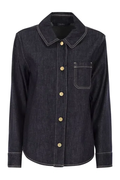 Red Wing Shoes S Max Mara Enfasi Denim Overshirt In Blue