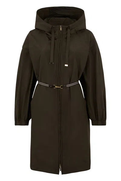 Red Wing Shoes S Max Mara Water-repellent Taffeta Parka In Brown