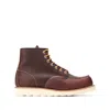 Red Wing Shoes Stylish Ankle Length Flat Sole Boots In Brown