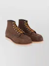 Red Wing Shoes Suede Ankle Lace-up Shoes With Round Toe In Multi