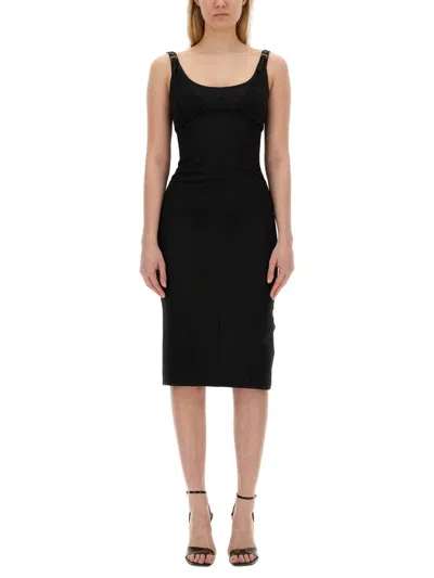 Red Wing Shoes Versace Jeans Couture Dress With Buckles In Black
