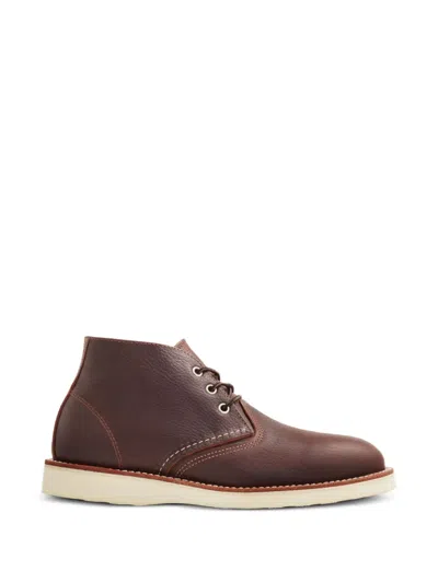 Red Wing Shoes Work Chukka Leather Boots In Brown