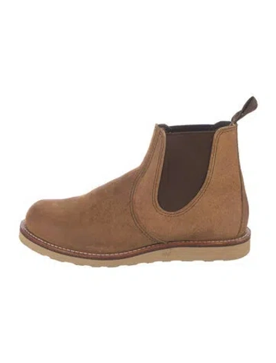 Pre-owned Red Wing Suede Chelsea Boots In Brown