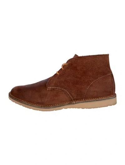 Pre-owned Red Wing Suede Derby Shoes In Neutral