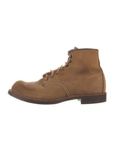 Pre-owned Red Wing Suede Lace-up Boots In Brown