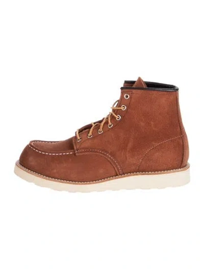 Pre-owned Red Wing Suede Lace-up Boots In Brown
