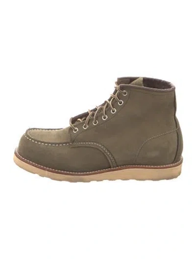 Pre-owned Red Wing Suede Lace-up Boots In Green