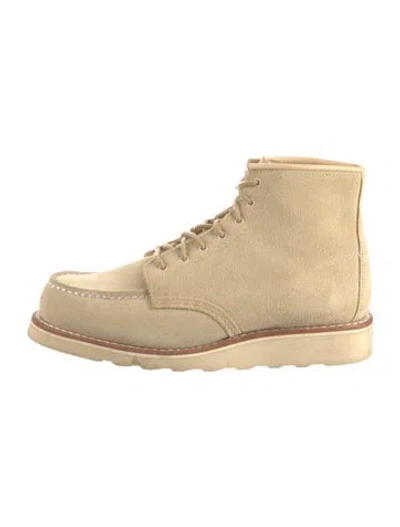 Pre-owned Red Wing Suede Lace-up Boots In Neutral