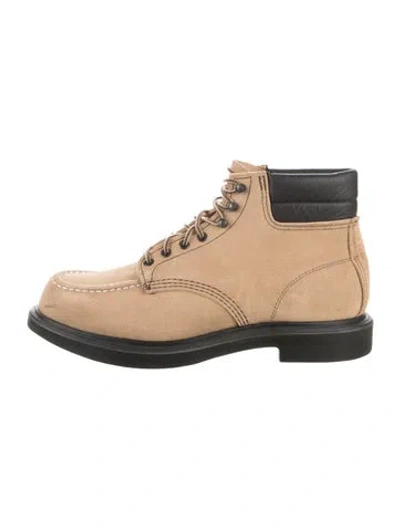 Pre-owned Red Wing Suede Lace-up Boots In Neutrals