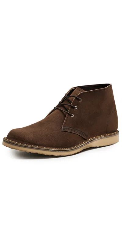 Red Wing Weekender Chukka Muleskinner Leather Shoes Chocolate Muleskinner