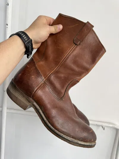 Pre-owned Red Wing X Vintage Red Wing Super Sole Combat Distressed Boots