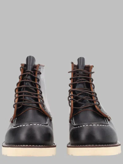 Red Wing -inspired Black Prairie Boots For Men