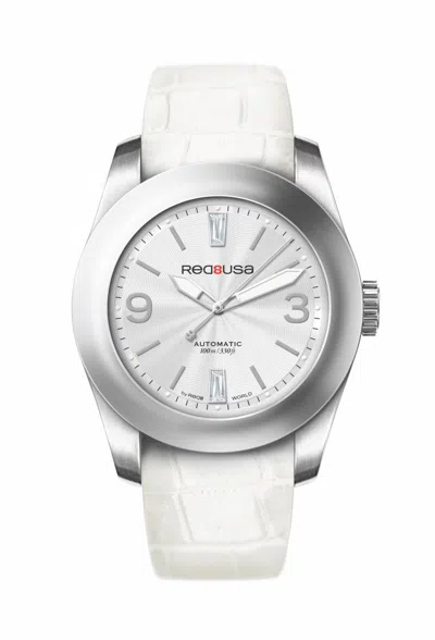Pre-owned Red8usa Scandal Women's Automatic Watch 39 Mm White Us230