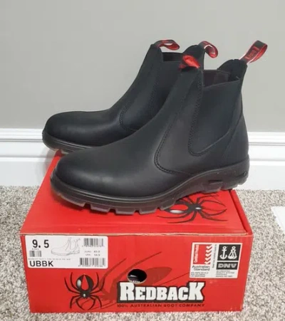 Pre-owned Redback Ubbk 6" Easy Escape Slip On Black Uk 9.5 Us 10.5 Pull On Boot
